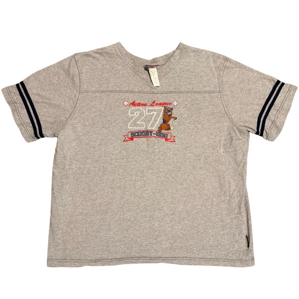 Vintage 2003 Scooby Doo Baseball Jersey Embroidered Shirt Women Plus Size 18/20W